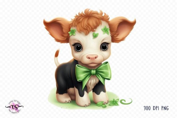 Download Cute St Patrick's Day Baby Cow Clipart - Premium Resources