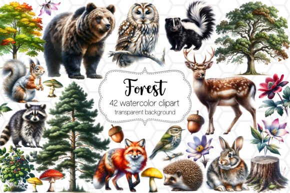 Download Forest Animal Cliparts - Woodland PNGs - Animal Collection