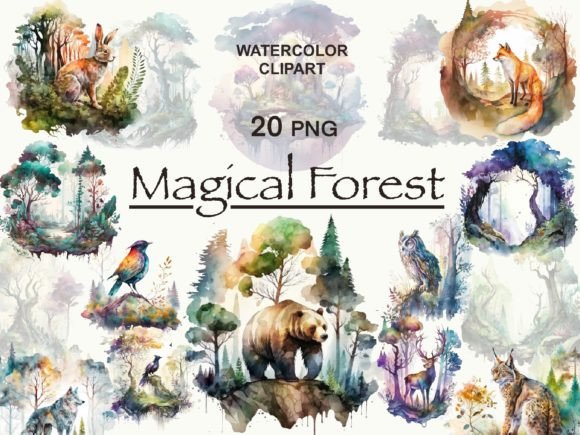 Download Enchanted Forest Clipart Woodland Animal - Animal Collection
