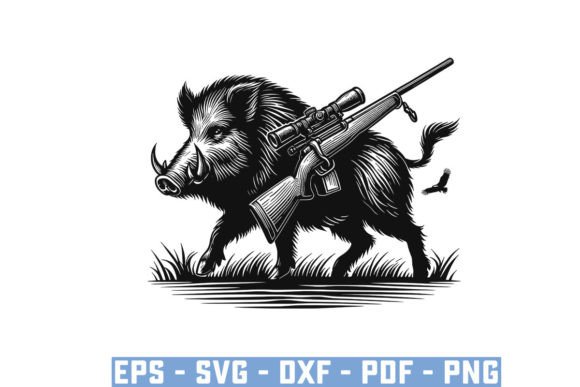 Download Wild Boar Hunter Pig Silhouette Bundle - Wild Collection