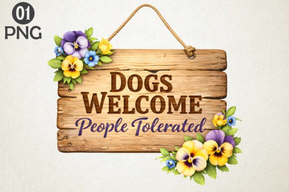 Download Dogs Welcome Wooden Sign Sublimation PNG - Sublimation png Collection
