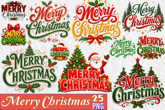 Download Merry Christmas Sublimation Png Bundle - Sublimation png Collection