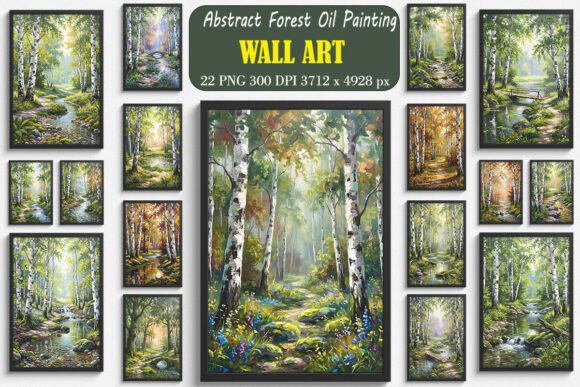 Download Abstract Forest Oil Painting Wall Arts - Paint Collection