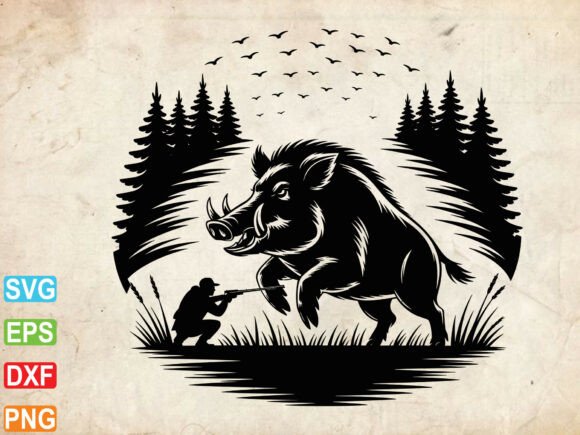 Download Wild Boar Hunter SVG, Boar Hunting Shirt - Wild Collection