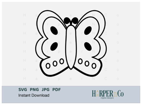 Download BUTTERFLY OUTLINE 7 SVG PNG Cut EPS File - Premium Bundle