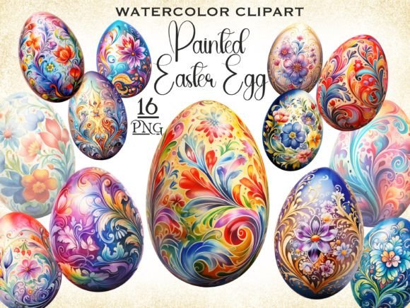 Download Painted Easter Egg PNG Bundle - Paint Collection