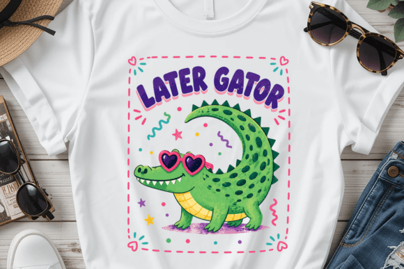 Download Later Gator PNG, Funny Animal Kids Shirt - Animal Collection