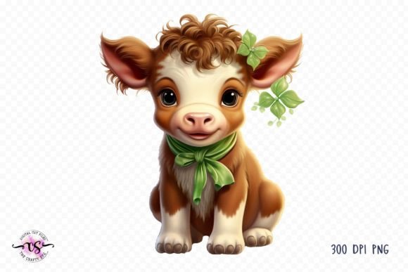Download Cute St Patrick's Day Baby Cow Clipart - Premium Resources