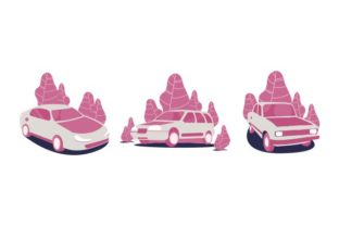 Download Set Car Flat Design Illustration - Car flat design Collection